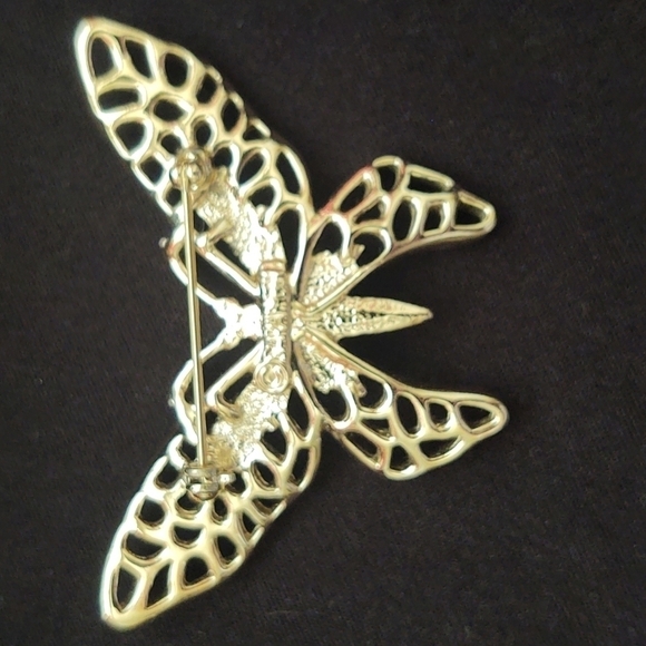 Sarah Coventry Vintage Gold Toned Butterfly Brooch - Picture 2 of 3